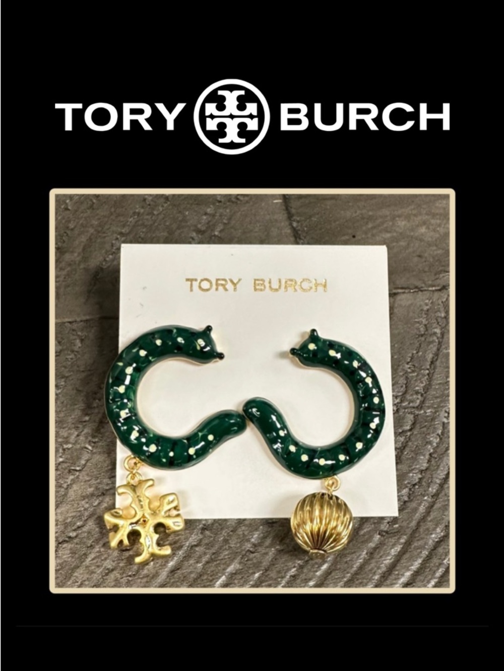 TORY BURCH Mismatched Caterpillar Earrings RARE